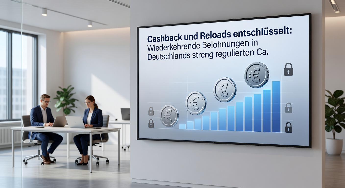 Detaillierte Infografik zu Reload-Boni mit Prozentsätzen, Umsatzbedingungen und Zeitlimits in einem deutschen Casino-Interface